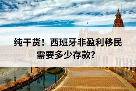 纯干货！西班牙非盈利移民需要多少存款？